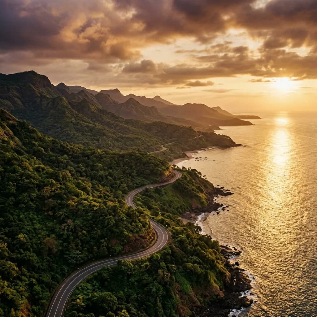 Bombay to Goa coastal highway